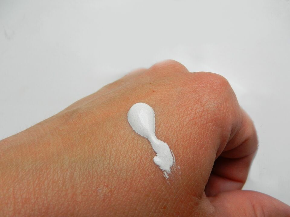 Photo of intenskin cream on hand from Elizabeth Dublin's review